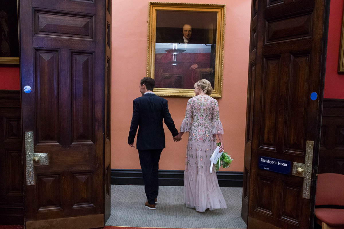 Couple leaves Bristol Registry Office